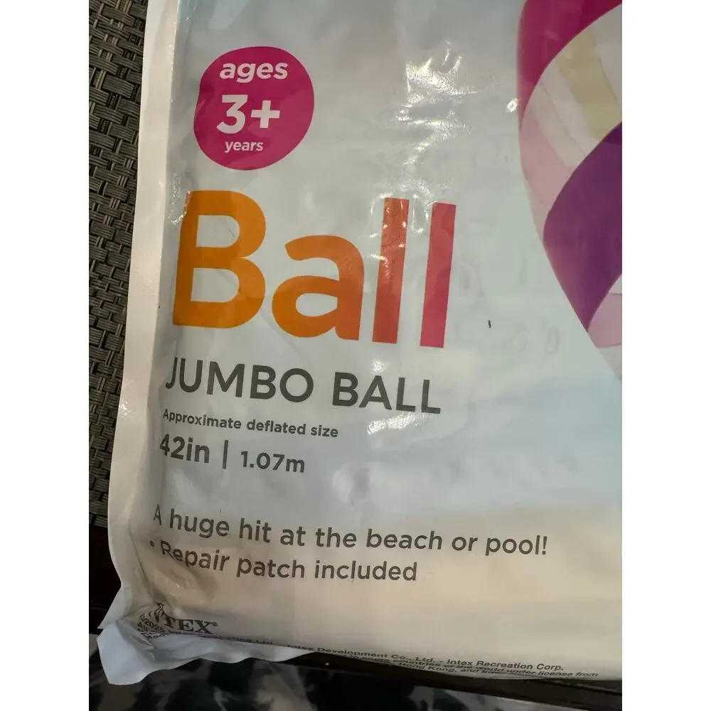Intex Jumbo beach pool Ball party with rainbow stripes 42in L